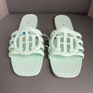 Tommy Hilfiger Jelly Slide Sandals Mint Green Women’s Size 10